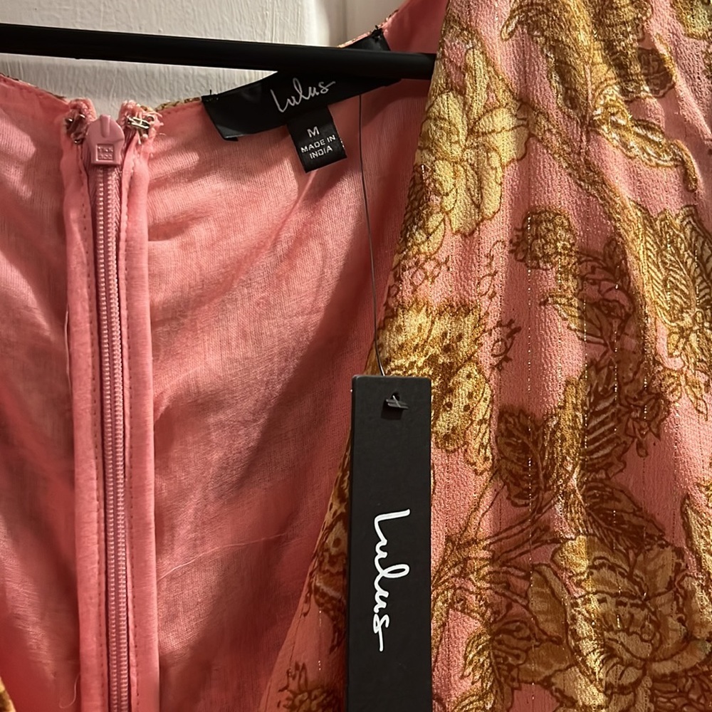 Lulus Medium Sparkly Pink and Gold Dress - Picture 2 of 7